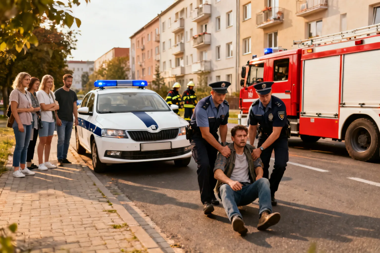 Sanok: policjanci uratowali dwóch mężczyzn podczas pożaru