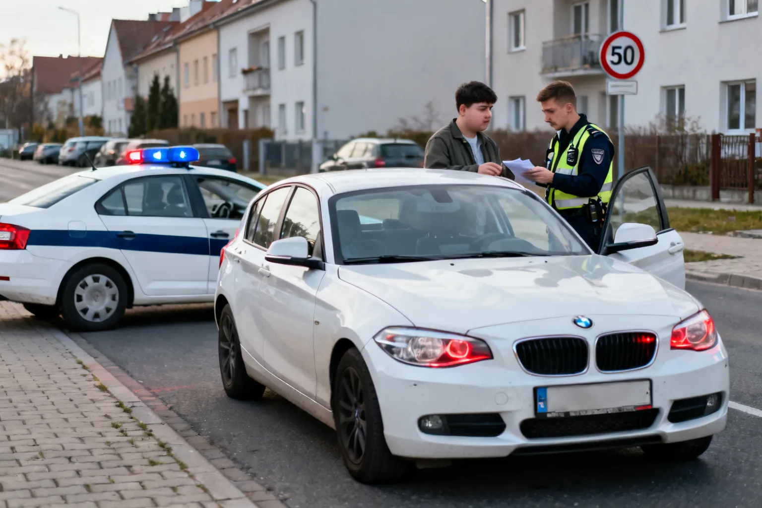 21-latek w BMW jechał 136 km/h w terenie zabudowanym — mandat i zatrzymane prawo jazdy