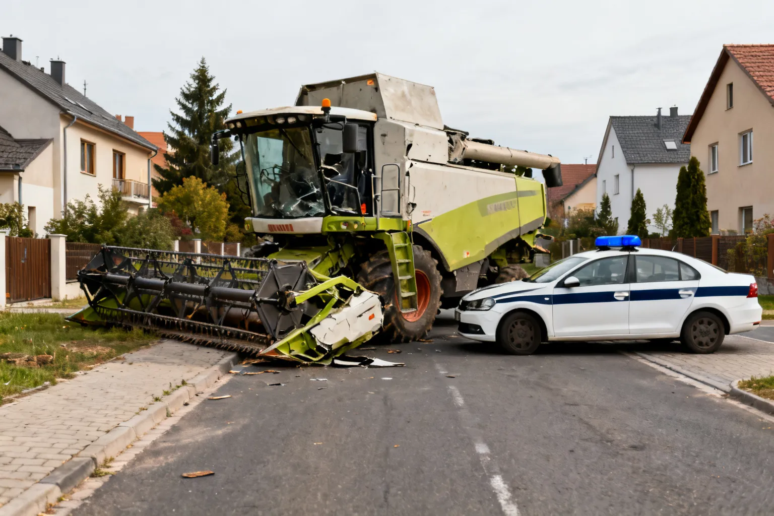 Kierował kombajnem mając 3,22‰ i bez uprawnień — kolizja w Sobiecinie